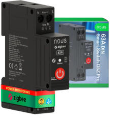NOUS siguranta smart nous d5z pro, 32a continuu, 63a varf scurt, zigbee 3.0, 1 canal, masurare energie (w, kwh, v, a), montare pe sin (95-D5Z)