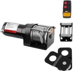 MSW Offroad csörlő - 1.590 kg - 3.500 font - 12 V - 12 m acélkötél - mellékelt kötélcsiga (PROPULLATOR 3500-B)