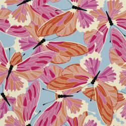 Heko Panels Textil anyag, Rózsaszín-narancssárga pillangók, Poliészter 100%, 210g/pm, Méret: 100cm x 155cm, DX258 (DX258)