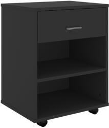 vidaXL fekete szerelt fa kerekes szekrény 46x36x59 cm 12.9 kg (808468VidaXL)