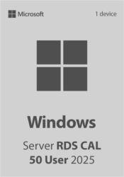 Microsoft Licență Windows Server 2025 RDS CAL, 50 users (WIN2025RDS50CALUSER)