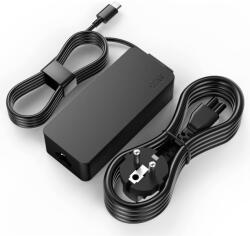 YISHIFD USB-C laptop töltő, Yishifd, műanyag, fekete, 65 W (PD-65W)