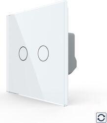 LIVOLO Intrerupator Dublu cu Revenire Contact Uscat cu Touch LIVOLO - Serie Noua (Alb) (vl-fc2nb-2g-2w)