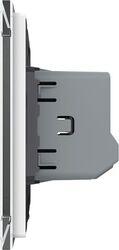 LIVOLO Intrerupator Simplu Cap Scara / Cruce Wi-Fi cu Touch LIVOLO standard italian - Serie Noua (Alb) (vl-fc1sny-2g-3w)