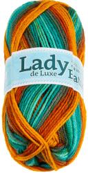 Jan Rejda BELLATEX fonal Lady de Luxe BATIK 100 g - 608 narancssárga, zöld, barna (12870)