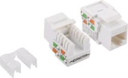 LogiLink Keystone Logilink Jack RJ45 Cat. 5e UTP 90° LSA/IDC fara unelte, alb (nk4006)
