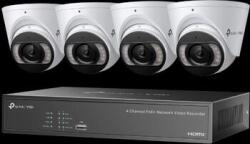 TP-Link Kit Supraveghere video NVR + HDD 2TB POE TP-Link VIGI 4 canale + 4 camere 4MP, Lentila 2.8, IR+WL 30ML Turret, NVR TP-Link VIGI 4 canale, (VIGI NK4P-T4425-2T)