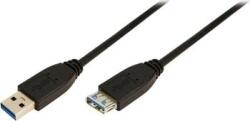 LogiLink Extensie cablu de date LogiLink USB 3.0 AM/F 1 m Negru (cu0041)