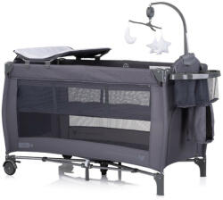  Chipolino Bella multifunkciós utazóágy - Charcoal - pepita - 43 669 Ft