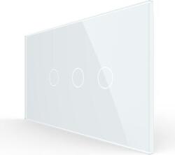 LIVOLO Intrerupator Simplu + Dublu cu Touch LIVOLO cu Rama Din Sticla Standard Italian 4M (Alb) (vl-fc1/2-4w)