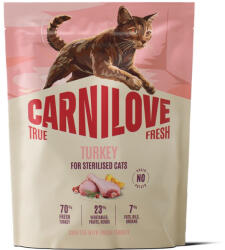 CARNILOVE CARNILOVE TRUE FRESH száraz macskaeledel, pulykahússal, ivartalanított felnőtt macskáknak, minden fajtának, 400 g
