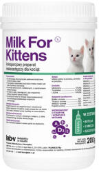  LAB-V Lab-v Milk For Kittens - tej kiscicáknak 200g - Készlet cumisüveggel és cumikkal