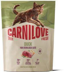 CARNILOVE Carnilove True Fresh Macskaeledel - Kacsa, ivartalanított felnőtt macskáknak, 2 kg