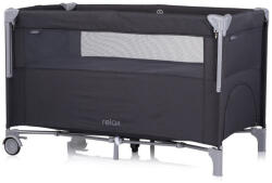  Chipolino Relax multifunkciós utazóágy - Antracite Linen - pepita