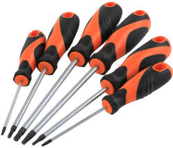 Kendo TORX Csavarhúzó készlet mégneses, 6részes T8-T27 CrV No. 85137 040302-0233 (040302-0233)