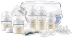 Philips Kit pentru nou-născuți Natural Response cu pompă de sân manuală și sterilizator (13A015)