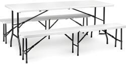 MultiGarden Összecsukható sörkészlet MultiGarden 180 cm fehér (ME-NZK-180SPLUS2_KS_BK-180)