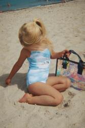 Konges Sløjd gyerek egyrészes fürdőruha CLOUDY SWIMSUIT GRS - kék 104