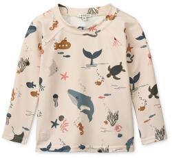Liewood gyerek hosszúujjú fürdőruha felső Noah Printed Longsleeve Swim Tee - bézs 92