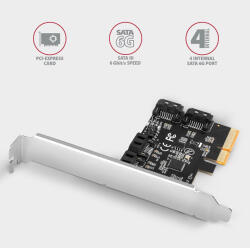 AXAGON PCES-SA4X4 PCIe Controller 4x SATA 6G (PCES-SA4X4) - bbmarket