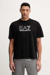 EA7 Emporio Armani pamut póló - fekete XL - answear - 23 990 Ft