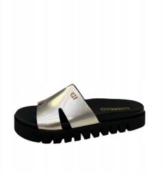 CheBello Flip-flop papucs CheBello 4671 bőr vastag alj arany puha 37 (4671)