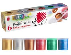 ICO Tempera 6db-os ICO Süni tégelyes 25ml/tégely metál színek