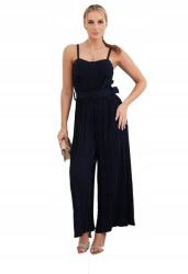 Kesi Hajtogatott, spagettipántos jumpsuit, sötétkék