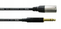 Cordial Xlr Jack audio jelkábel 6, 3mm sztereó 6m aranyozott Rean Cordial (27953)