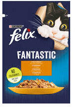 Mars-Nestlé Felix Fantastic - alutasakos (csirke) nedves eledel aszpikban macskák részére (85g) (786659)