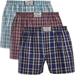 Styx 3PACK boxeri largi bărbați Styx elastic clasic multicolori (3A30371) XL (185638)