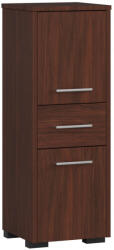 Brius Dulap de baie tip baza, cu 2 usi si sertar, PAL 16 mm, 30x30x85 cm, maro wenge (AK-26992387)