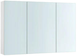 Brius Dulap pentru baie cu oglinda, 3 usi si rafturi reglabile, MDF, 90x15x60 cm, alb (EZ-BBK032W01)