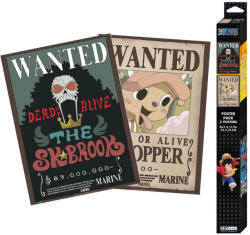 ABYstyle One Piece Set 2 Poszter Chibi 52x38cm Wanted Chopper & Brook (GBYDCO341)