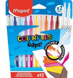 Maped Color Peps Oops Varázs filctoll készlet - törölhető - 10 szín + 2 tintaeltávolító (CW-844200)