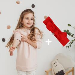 Pippadu Valentin napi szett - Piros hajpánt és pulóver