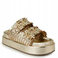 CheBello 6749 Arany Bőr Flip-flop Papucs Csatokkal 37 (6749)