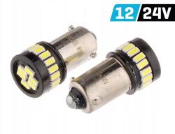 Vision Lighting Izzó Vision H6W BAX9s 12/24V 24x 3014 Smd Led, nonpolar, Canbus, fehér,