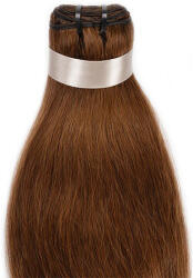BellaHair Tresszelt Emberi Póthaj Classic Középbarna Színben 60cm (Weft Haj #6) (RW-CL-606)