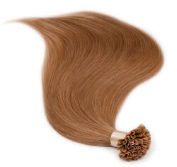 BellaHair Keratinos U-TIP Emberi Póthaj Classic Hőillesztéshez Világosbarna 50cm (Szín #8) (RUT-CL-508)