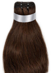 BellaHair Tresszelt Emberi Póthaj Classic Sötétbarna Színben 50cm (Weft Haj #4) (RW-CL-504)