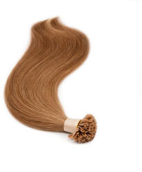 BellaHair Keratinos U-TIP Emberi Póthaj Classic Hőillesztéshez Sötétszőke 60cm (Szín #12) (RUT-CL-6012)