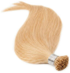 BellaHair Keratinos I-TIP Emberi Póthaj Classic Mikró Gyűrűzéshez Világosszőke 50cm (Szín #24) (RIT-CL-5024)