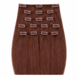BellaHair Csatos Emberi Póthaj Classic Középbarna Színben 60cm (Szín #6) (RC-CL-606)