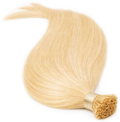 BellaHair Keratinos I-TIP Emberi Póthaj Classic Mikró Gyűrűzéshez Platinaszőke 50cm (Szín #613) (RIT-CL-50613)
