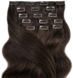 BellaHair Csatos Hullámos Emberi Póthaj Classic Natúr Barna Színben 40cm Body Wave (Szín #2) (RC-CL-BW402)
