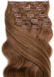 BellaHair Csatos Hullámos Emberi Póthaj Classic Világosbarna Színben 50cm Body Wave (Szín #8) (RC-CL-BW508)