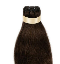 BellaHair Tresszelt Emberi Póthaj Classic Natúr Barna Színben 50cm (Weft Haj #2) (RW-CL-502)