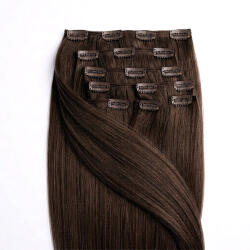 BellaHair Csatos Emberi Póthaj Classic Natúr Barna Színben 50cm (Szín #2) (RC-CL-502)