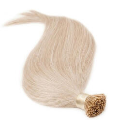BellaHair Keratinos I-TIP Emberi Póthaj Classic Mikró Gyűrűzéshez Világos Platinaszőke 60cm (Szín #60) (RIT-CL-6060)
